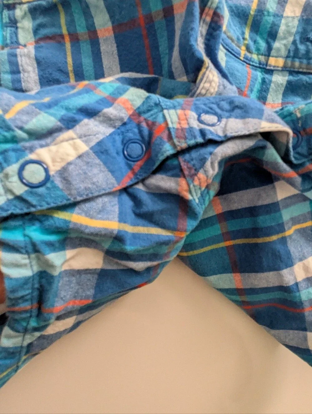 Vintage Oshkosh B'gosh Plaid Overall Shorts Shortalls 12m